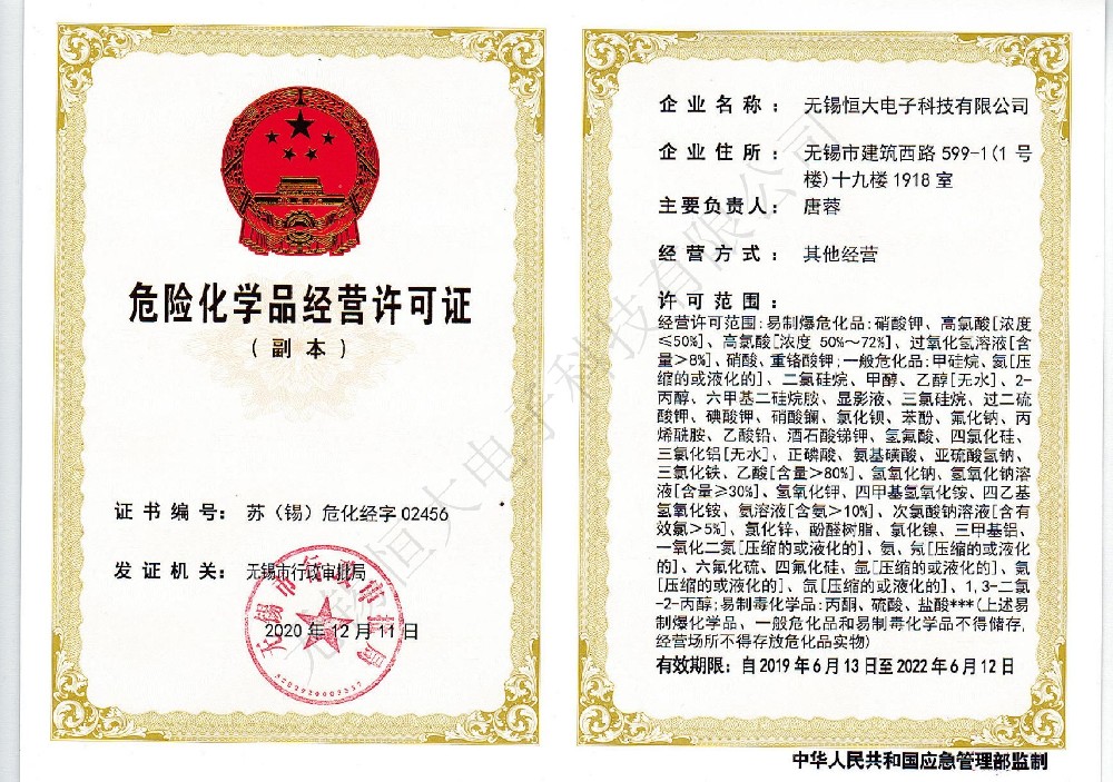 Production and operation license