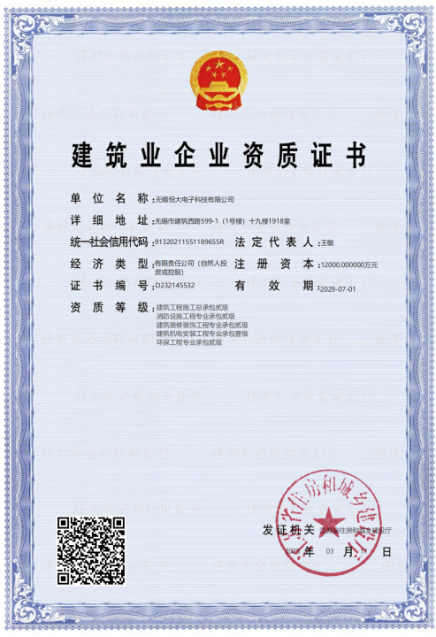 Construction Qualification Certificate